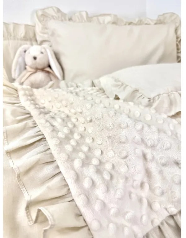 Kompletná béžová výbava do postieľky 5v1 – bavlnená sada pre bábätko