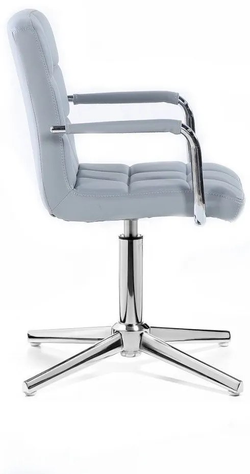 LuxuryForm DESIGN Stolička VERONA na striebornom kríži - šedá