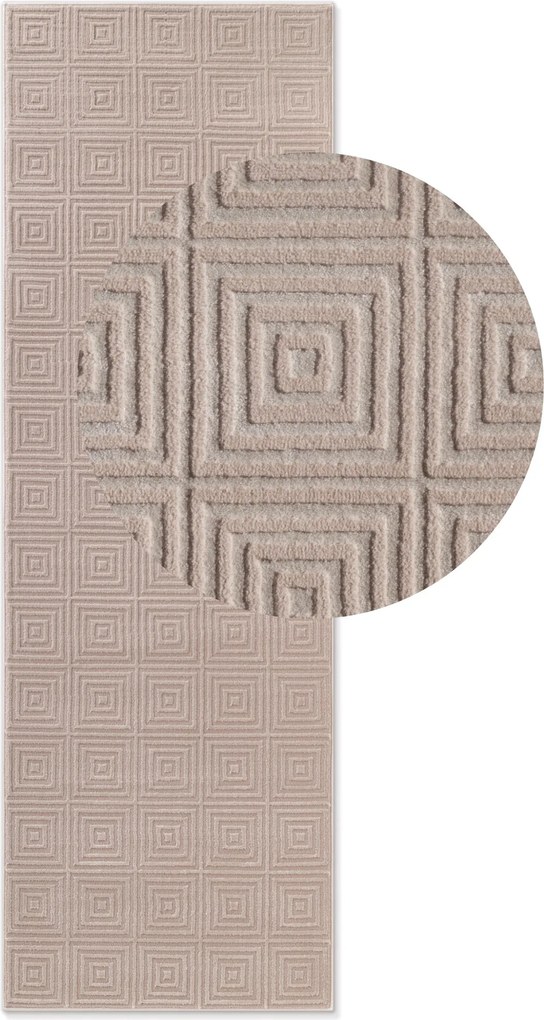 ELLE Decoration, Behúň Perles 106183 Cream Beige z kolekcie Elle, 80x240, béžová, obývacia izba