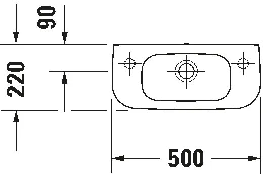 Duravit 7065000092 - Závesné umývadlo D-CODE 50x22 cm keramika/lesklá biela