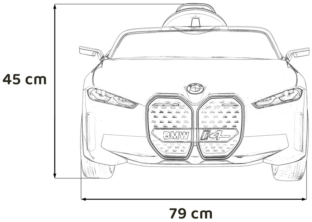 BMW i4 auto na batérie pre deti červené + diaľkové ovládanie