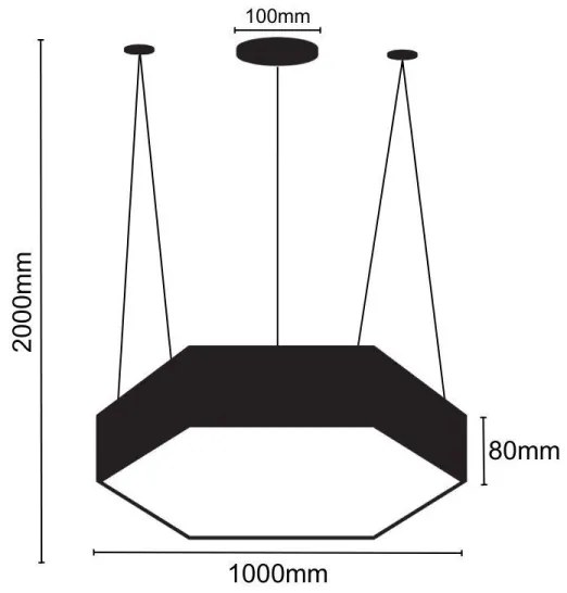 LED Luster na lanku LED/100W/230V 4000K pr. 100 cm