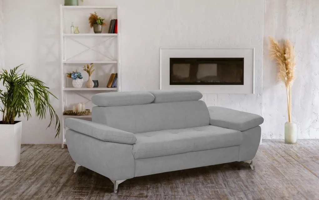 Trojsedák Gisele, svetlo šedá látka