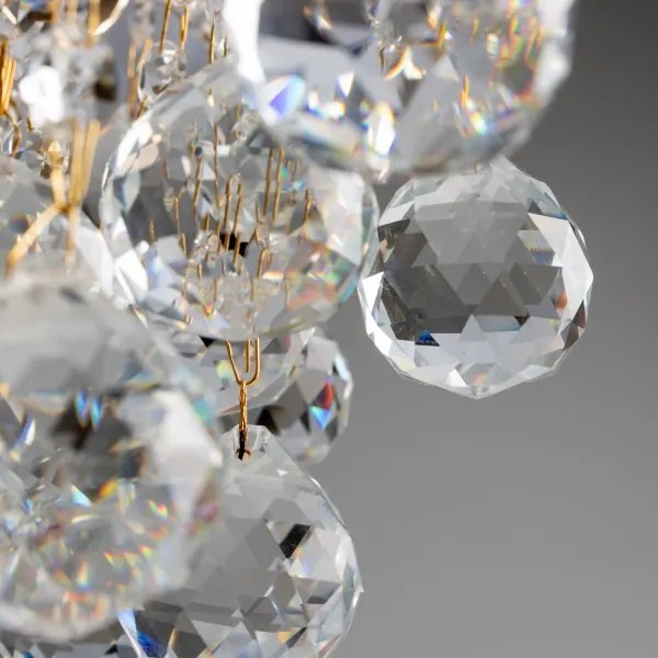 Brilagi - Prisadený luster CRYSTAL 6xE14/60W/230V zlatá