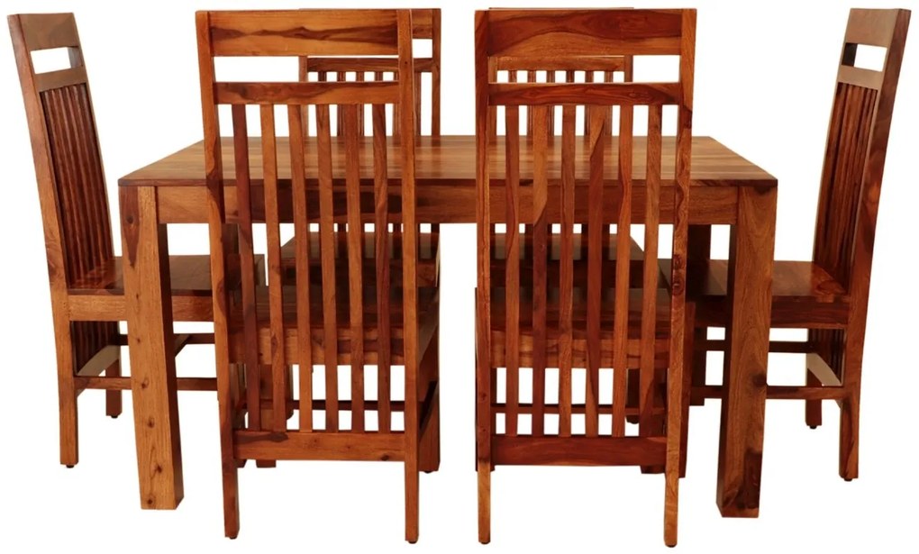 furniture-nabytek.cz - Jedálenský set pre 6 osôb Gani z indického masívu palisander