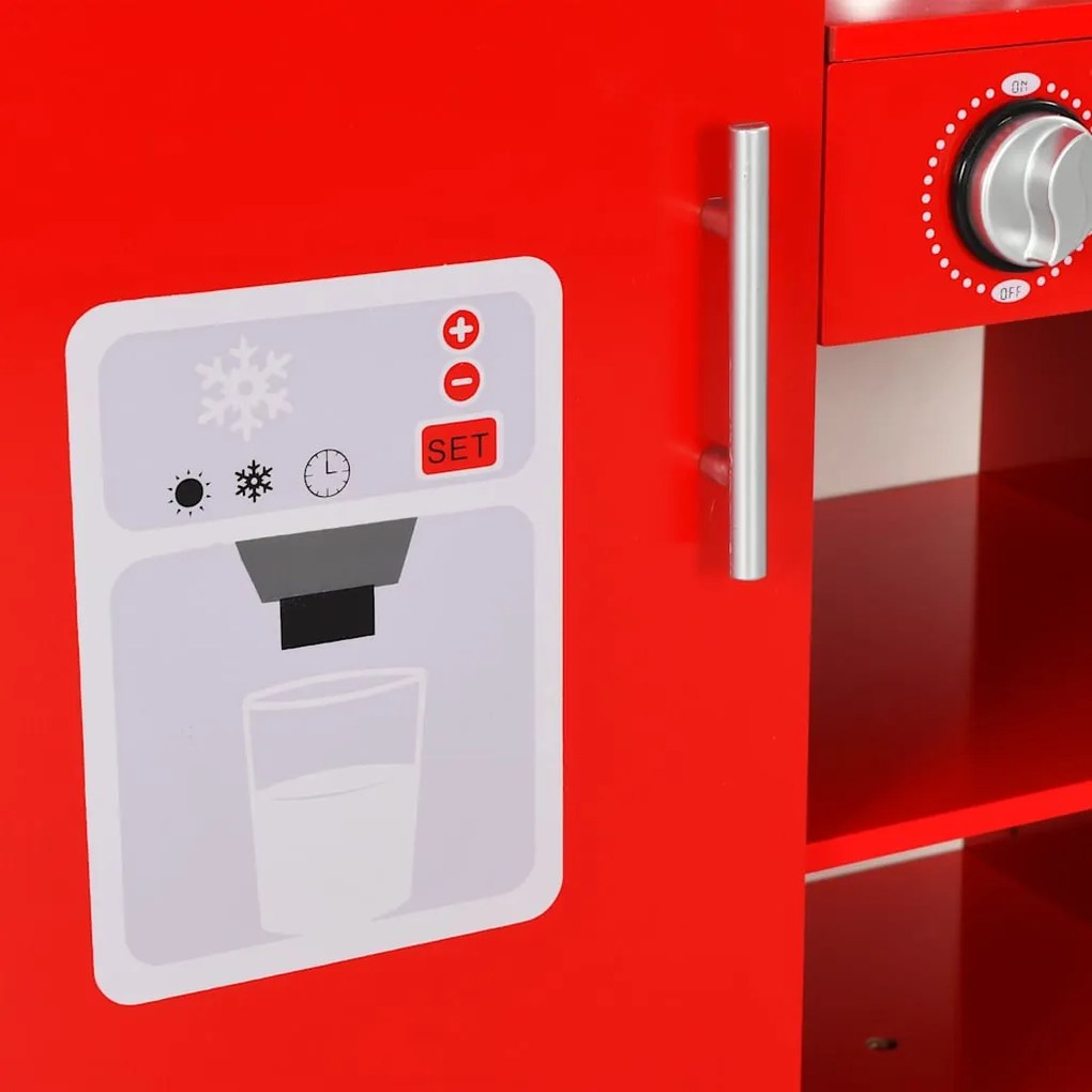 Detská kuchynka, MDF 84x31x89 cm, červená