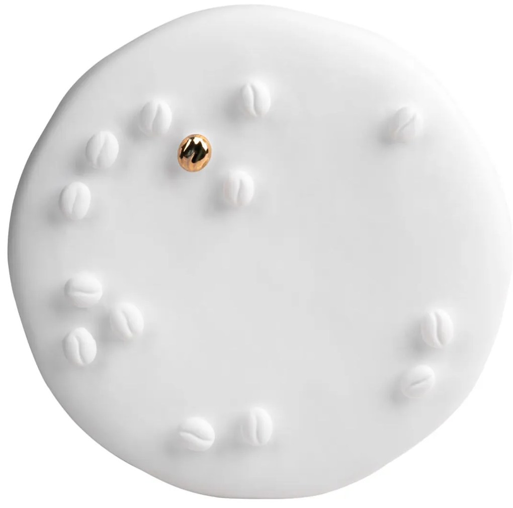 Biela porcelánová dóza na kávu COFFEE BEANS