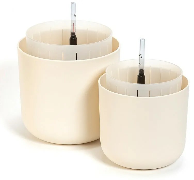 Plastia Samozavlažovací kvetináč Tolita Air krémová, pr. 16 cm, pr. 16 cm
