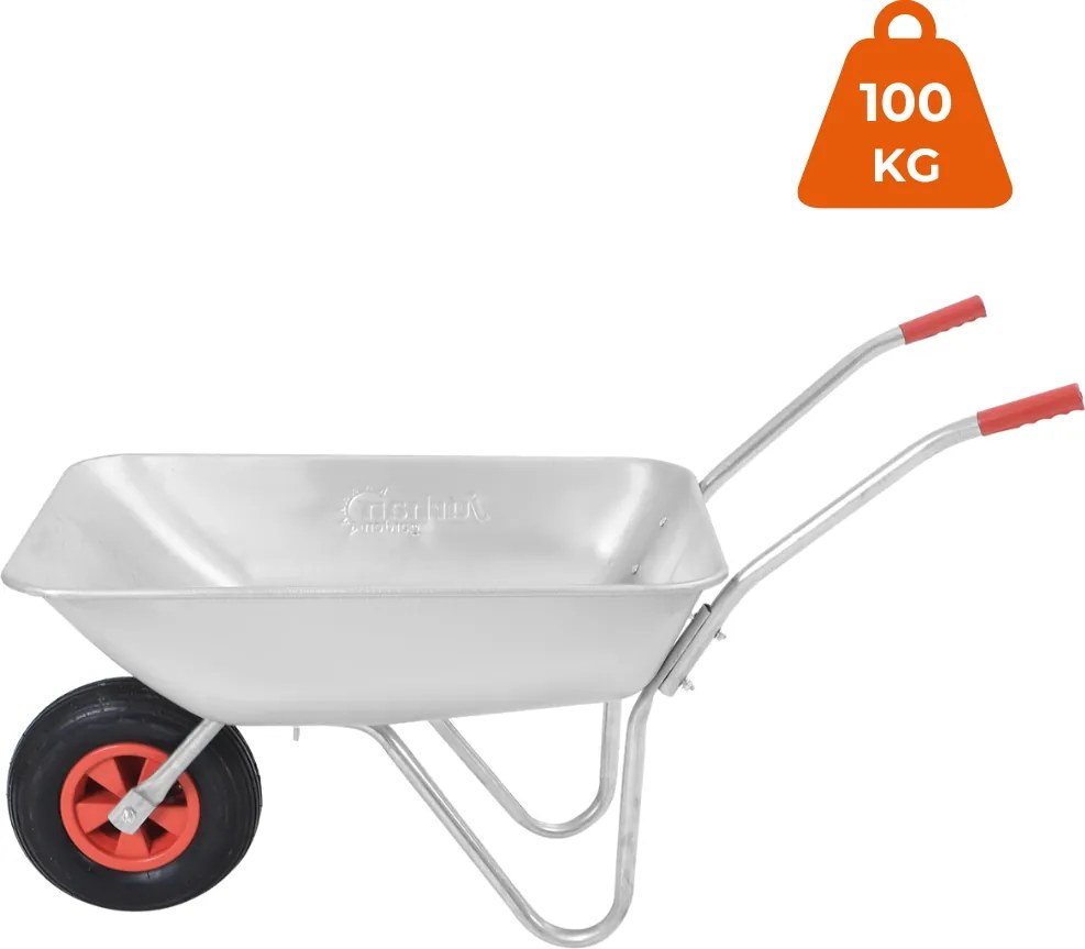 Fúrik LARRY pozinkovaný, max. kapacita 80l/100kg, strieborná/čierna Gardebruk