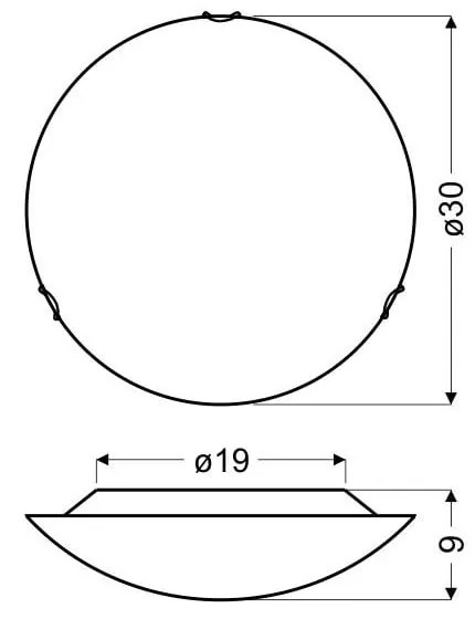 Biele stropné svietidlo so skleneným tienidlom ø 30 cm Circle - Candellux Lighting