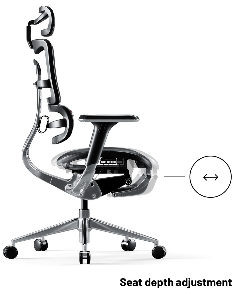 Kancelárska ergonomická stolička Diablo V-Master, čierna