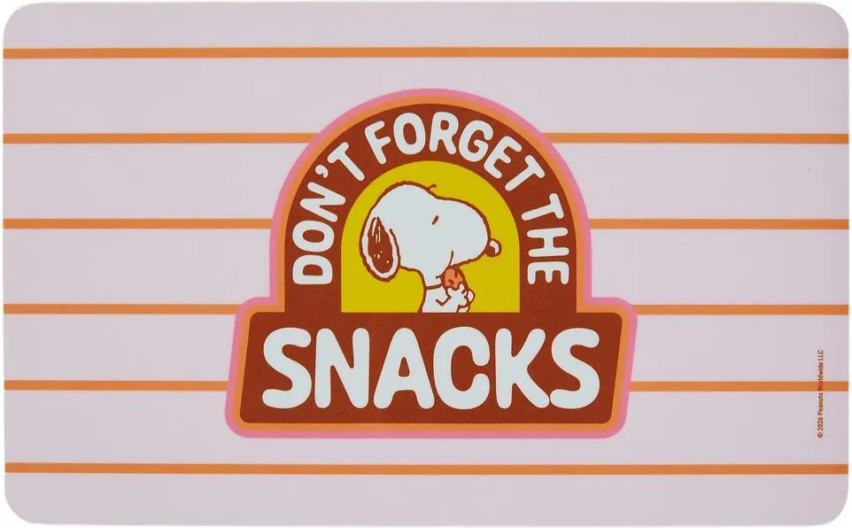 PEANUTS Raňajková doštička "Snacks" - sv. ružová
