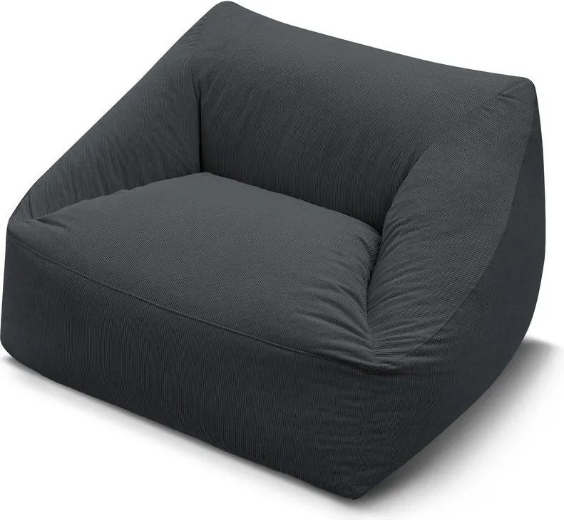 Tmavosivý menčestrový sedací vak Lilibet – Bobochic Paris