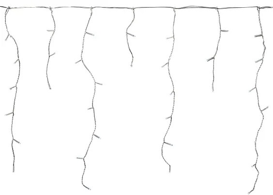 Nedis CLLC180C - LED vianočný záves 180xLED, 7 funkcií, 10,9m, IP44, studená bie