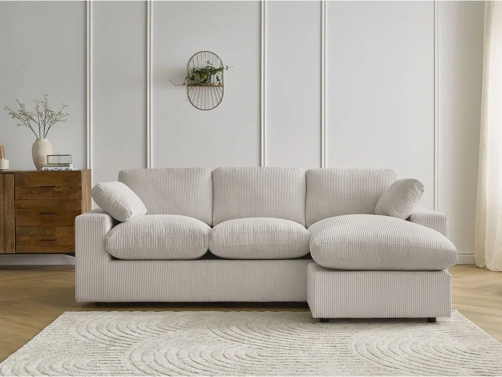 Béžová menčestrová rohová pohovka Belair – Bobochic Paris