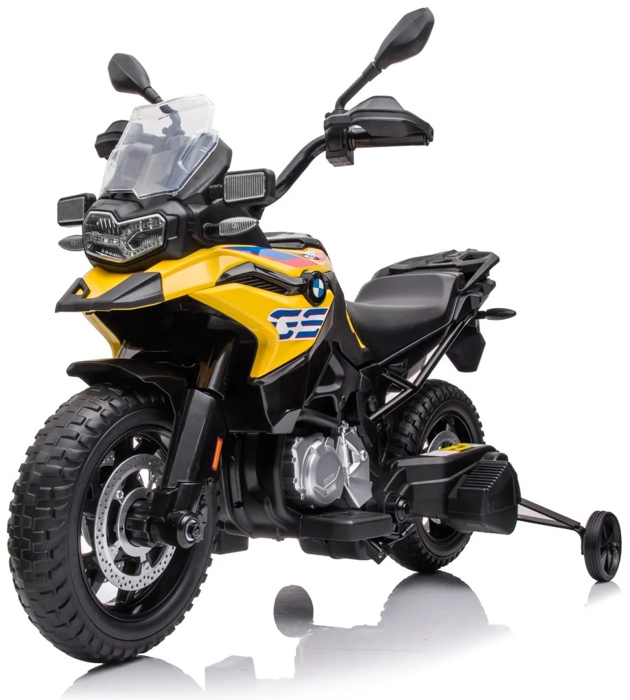 Detská elektrická motorka BestBerg BBCC-80Y - BMW F 850 GS / od 3 rokov / nosnosť 30 kg / žltá