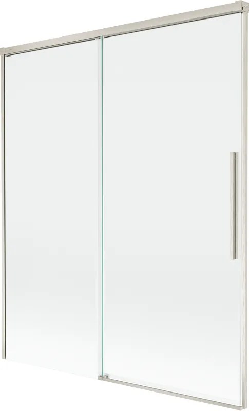 Mexen Rox, 2-krídlová posuvná vaňová zástena 140 x 150 cm, 8mm číre sklo, oceľový profil, 8C9-140-001-97-00