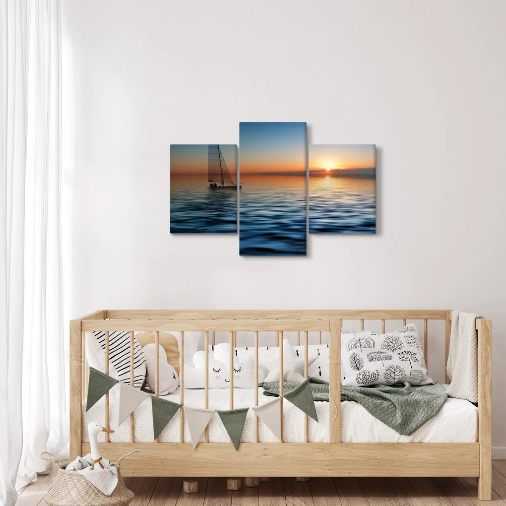 Obraz - Plachetnica na mori (90x60 cm)