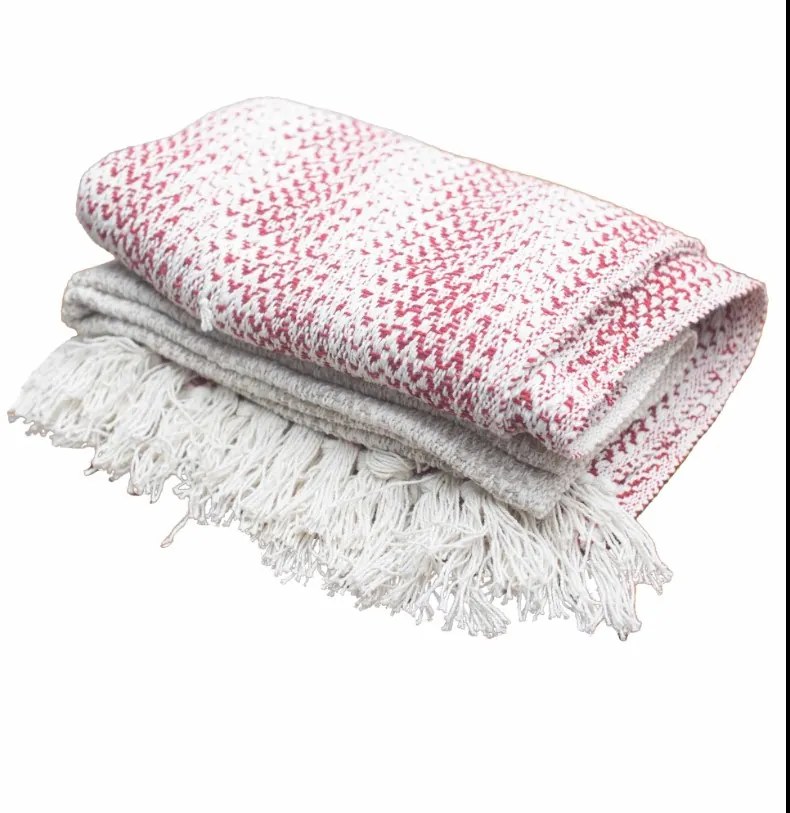 Boho Pohodlný Prehoz - 125 x 150 cm - Rubínová Dvojfarebná 1 ks