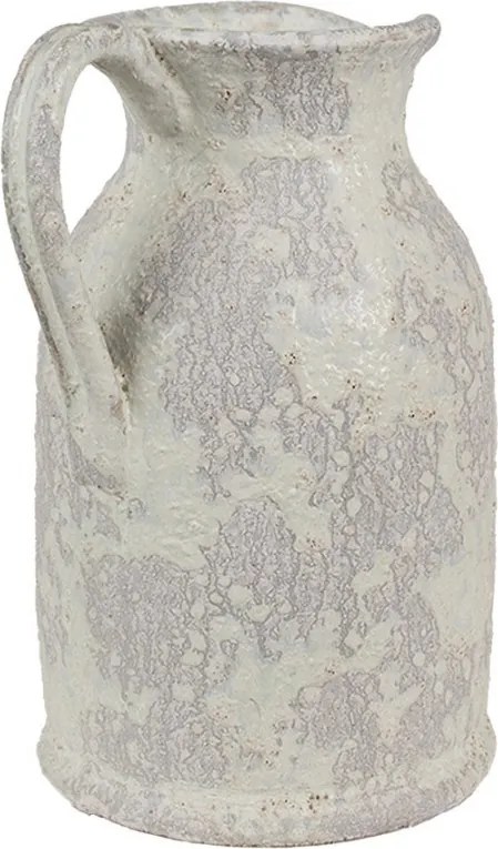 Dekoratívny béžový antik terakotový džbán - 16*13*21 cm