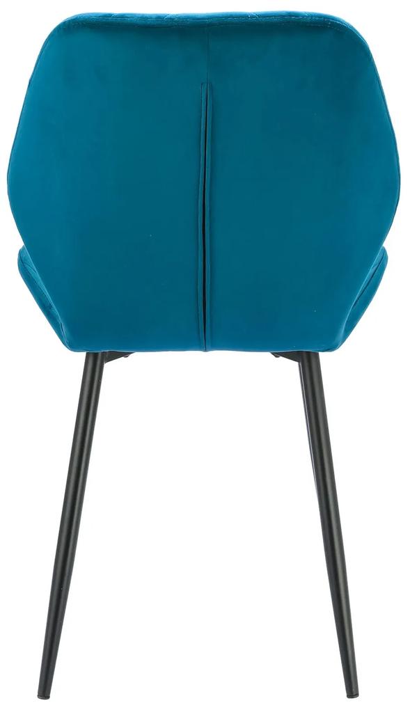 Dekorstudio Zamatová jedálenská stolička MILARE modrá