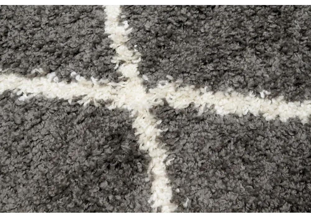 Kusový koberec Shaggy Prata šedý 120x170cm