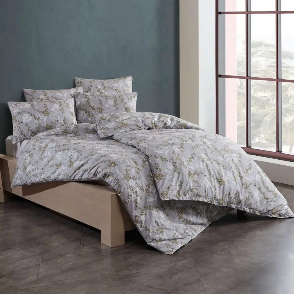 Obliečky bavlnené Maggie grey 200x140cm+90x70cm TiaHome