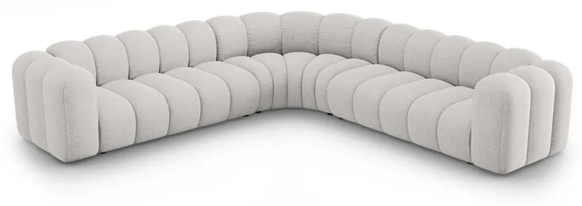 Svetlosivá ženilková modulárna rohová pohovka Lupine – Micadoni