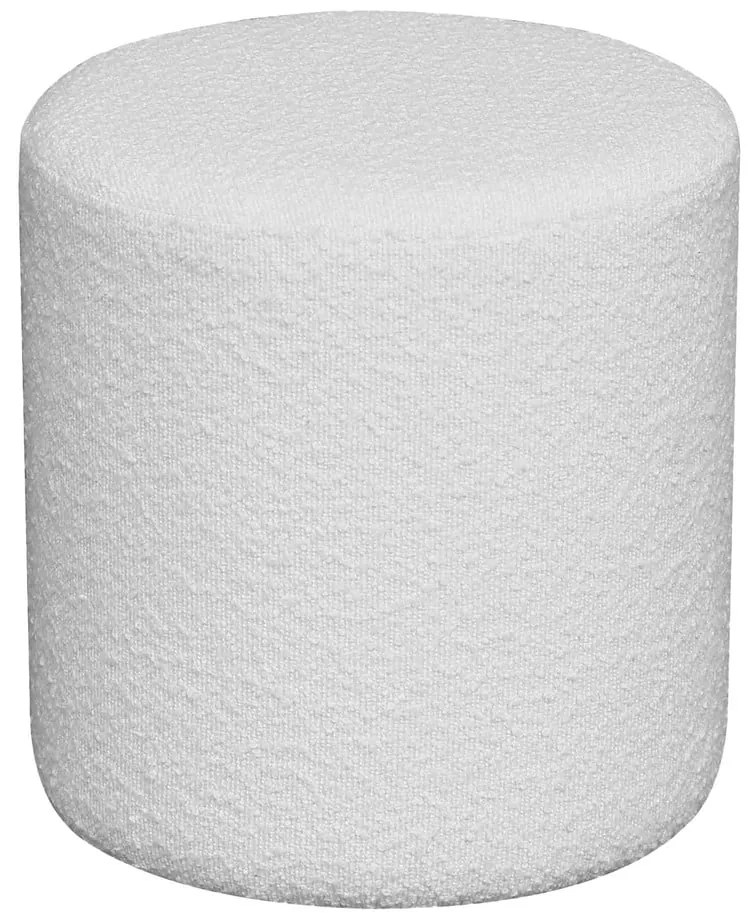 Biely taburet z textílie buklé Ejby – House Nordic