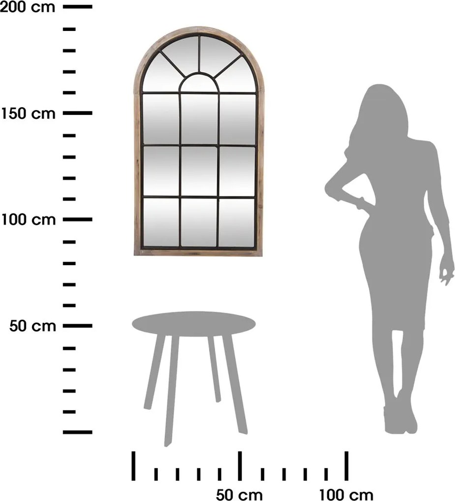 Zrkadlo Zoe, hnedé/čierne