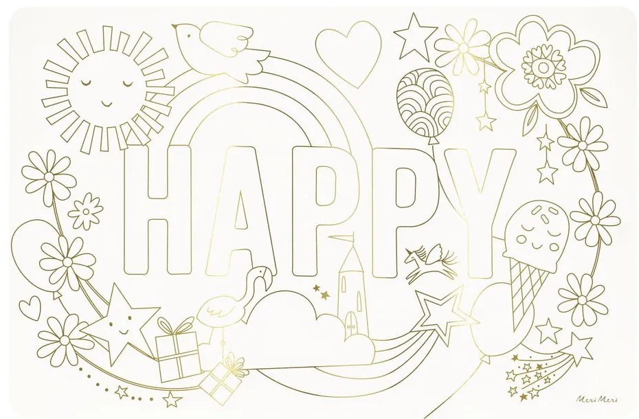 Papierové prestieranie v súprave 8 ks 28x42.5 cm Happy Icons – Meri Meri