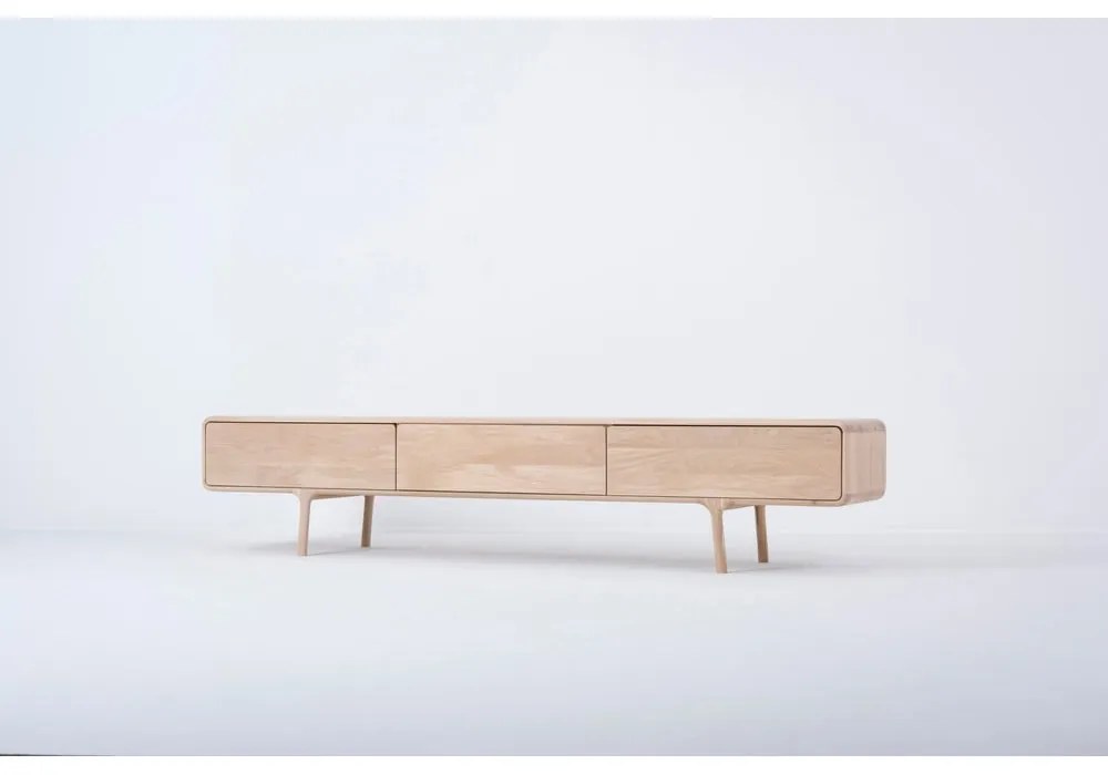 TV komoda z masívneho dubového dreva s 3 zásuvkami Gazzda Fawn