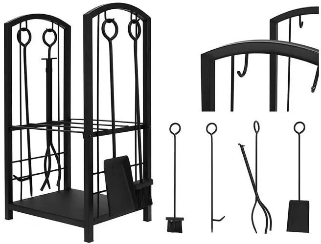 Stojan na drevo s príslušenstvom Kaminer PK011