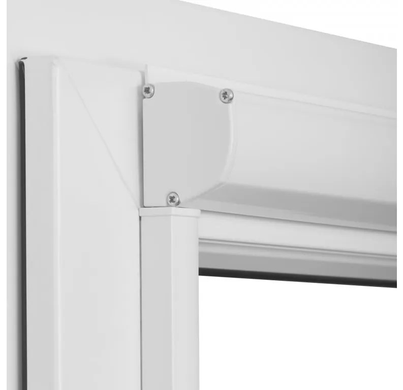 Dekodum Roleta deň a noc v bielej kazete zatemňovacia, farba látky Strieborná Šířka (cm): 76, Dĺžka (cm): 150, Strana mechanizmu: Práva