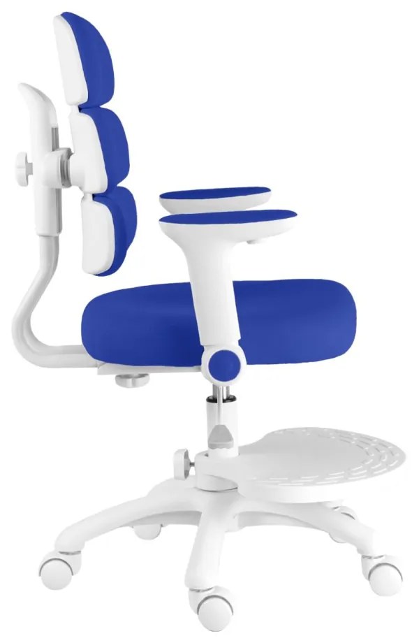 Detská rastúca stolička Neoseat KIDDY THREE — látka, prateľný poťah, tmavo modrá