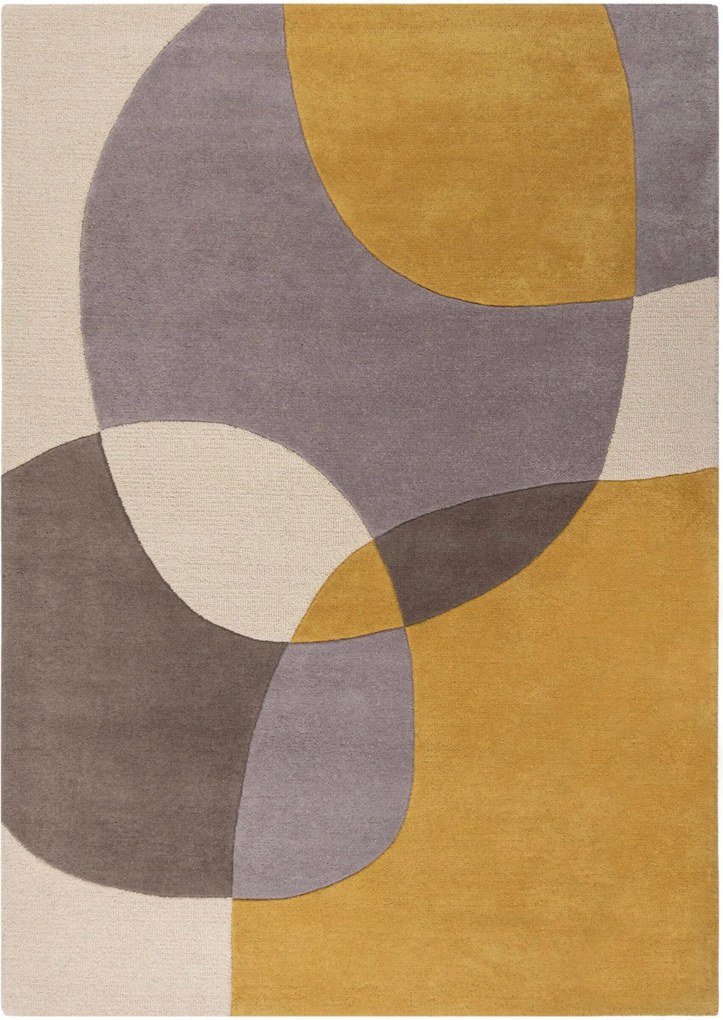 XXXLutz VLNENÝ KOBEREC, 170/120 cm žltá Flair Rugs - Online Only bytové doplnky - 003165021401