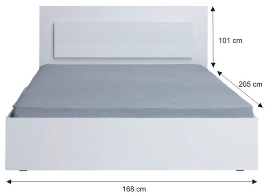 Kondela Spálňový komplet (skriňa+posteľ 160x200+2x nočný stolík), biela/vysoký biely lesk HG, ASIENA