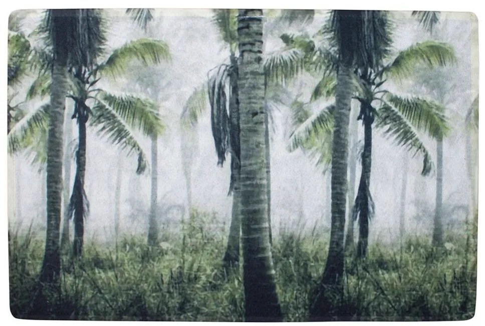 Podlahová rohožka s palmami Jungle in Fog - 75 * 50 * 1cm