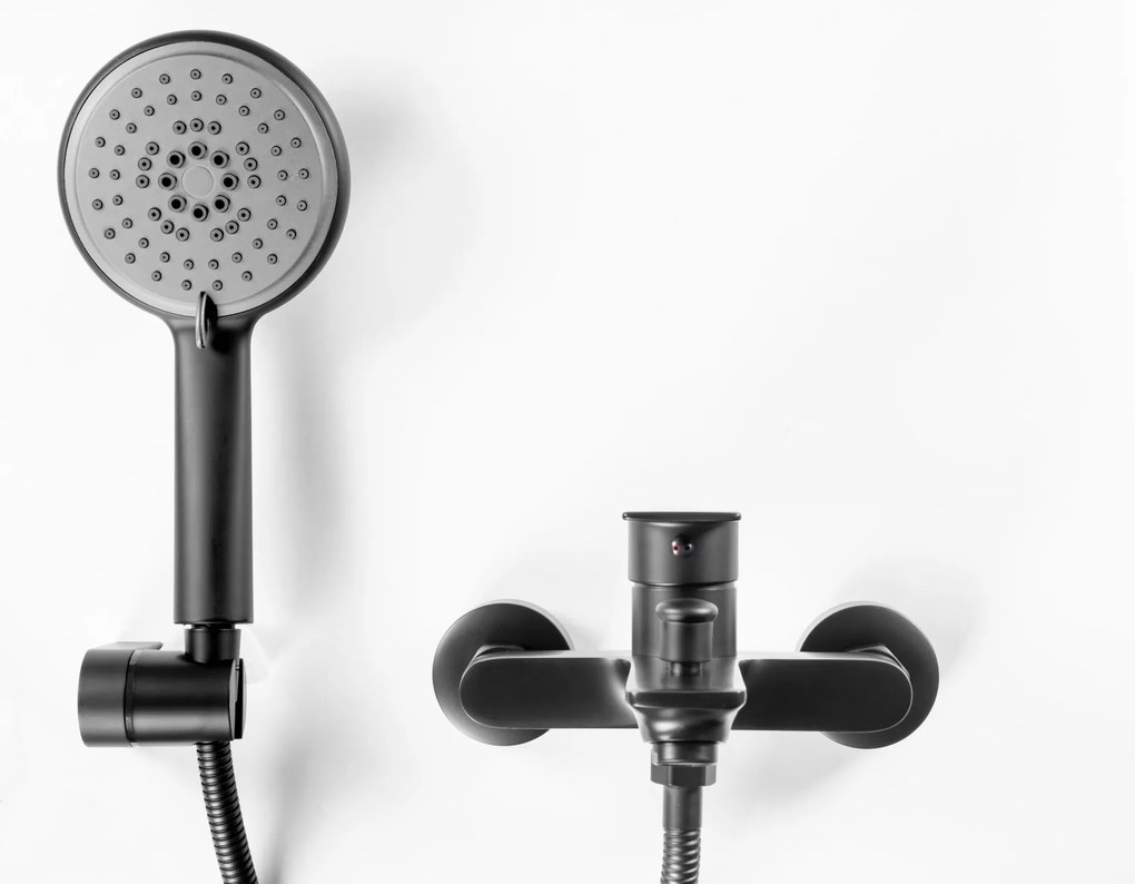 Rea Mayson, vaňová batéria s ručnou sprchovou sadou, čierna matná, REA-B9634