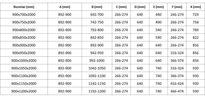 Mexen Lunar, L Duo výklopný sprchový kút 90 x 90 cm, 8mm číre sklo, profil medená matná, 834L-090L-090P-65-00