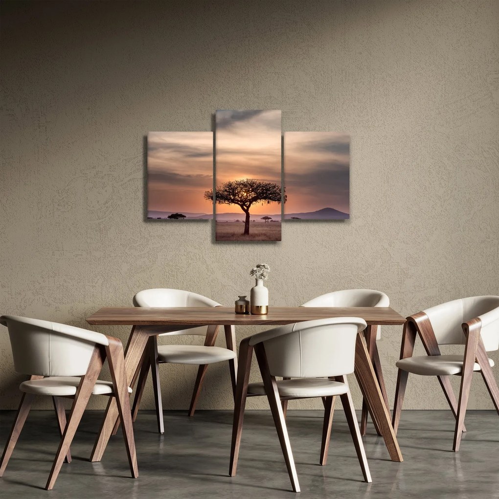 Obraz západu slnka v Tanzánii (90x60 cm)