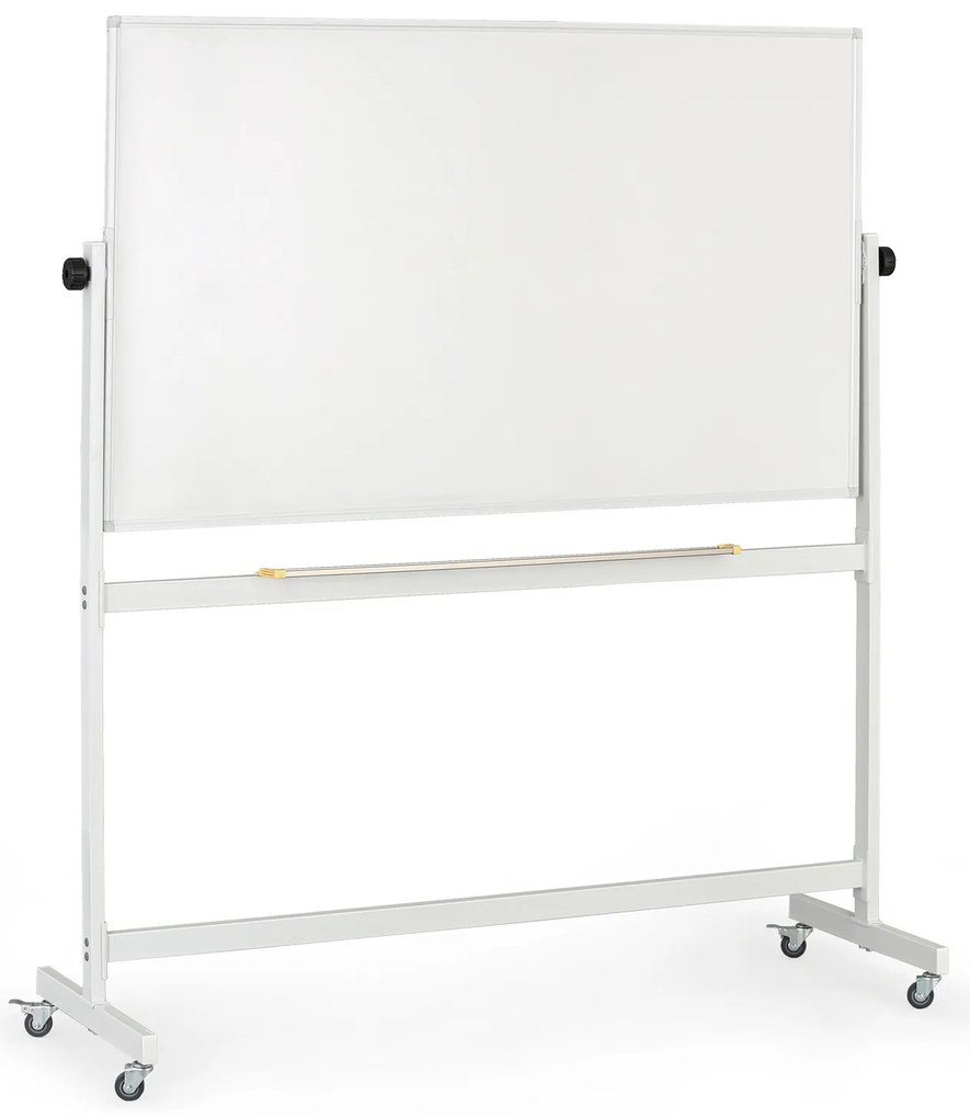 Mobilná otočná magnetická tabuľa, keramický povrch, 900 x 1500 mm