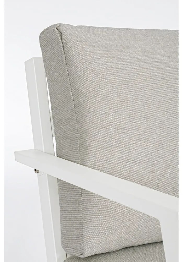 Bielá hliníková záhradná lounge súprava pre 4 Harley – Bizzotto