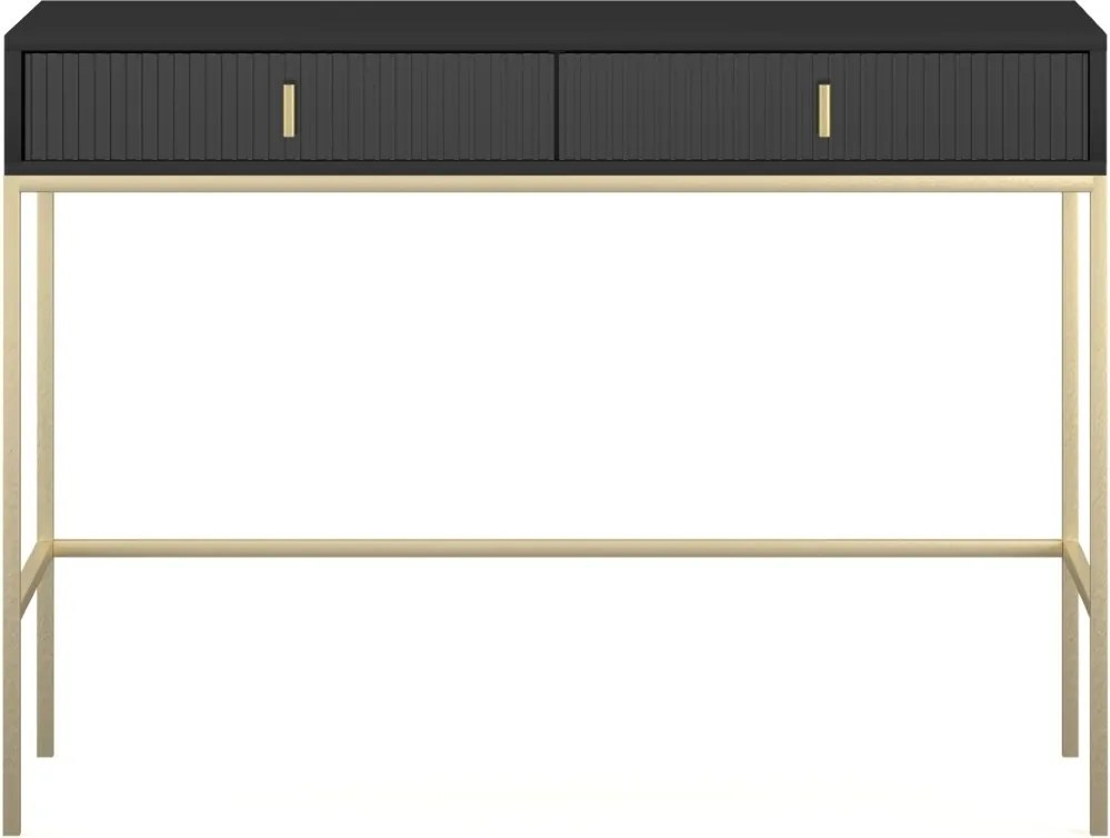 Toaletní stolek Maggiore 104 cm černý/zlatý