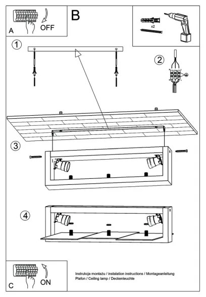 Sollux SL.0074 - Stropné svietidlo FENIKS 2 2xE27/60W/230V wenge