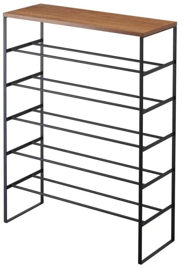 Čierna kovová skrinka na topánky Tower – YAMAZAKI