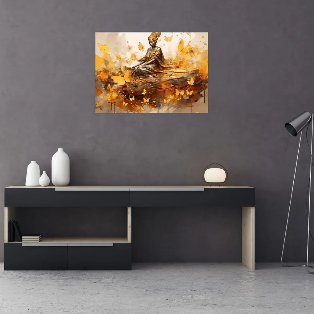 Sklenený obraz - Liečiteľka (70x50 cm)