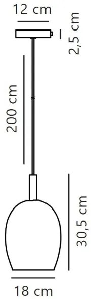 Nordlux - Závesný luster na lanku UMA 1xE27/40W/230V Ø 18 cm čierna/dymová