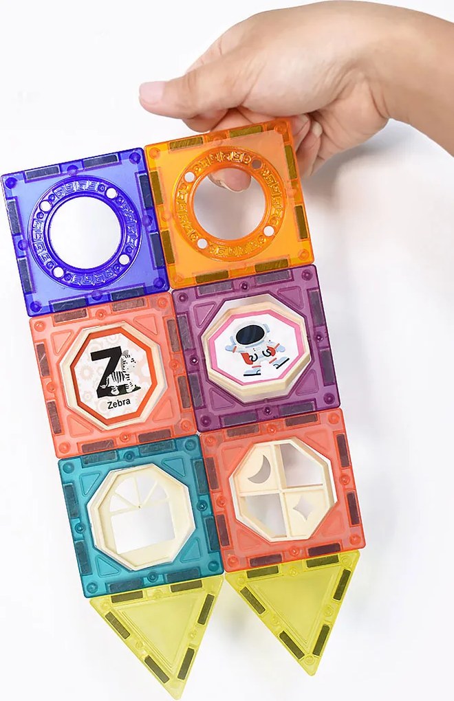 MULTISTORE Magnetické tehličky guľôčková dráha LED stavebné bloky culodrome 166 prvkov