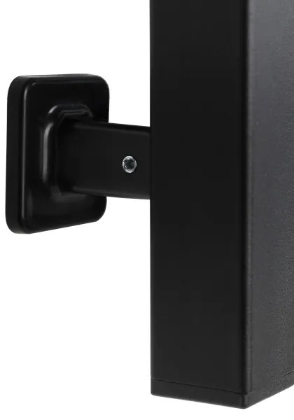 Elektrický sušák na uteráky s termostatom SILOUETTE 200W/230V 150,6cm IP44 čierny pravý